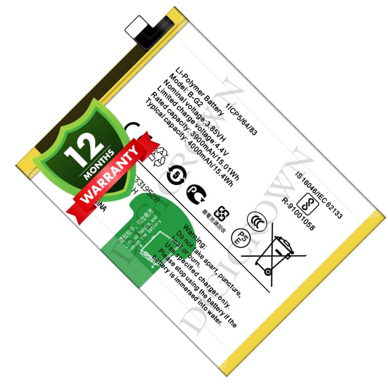 Image of Original B-G2 Battery Compatible for Vivo V15 (Vivo 1819) - (4000mAh) - 1 Year Warranty DF7