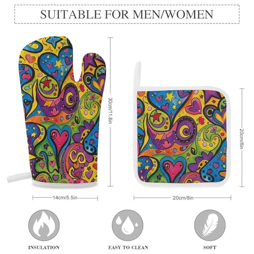 Gants de cuisine et maniques graffiti isolants pour four - 3