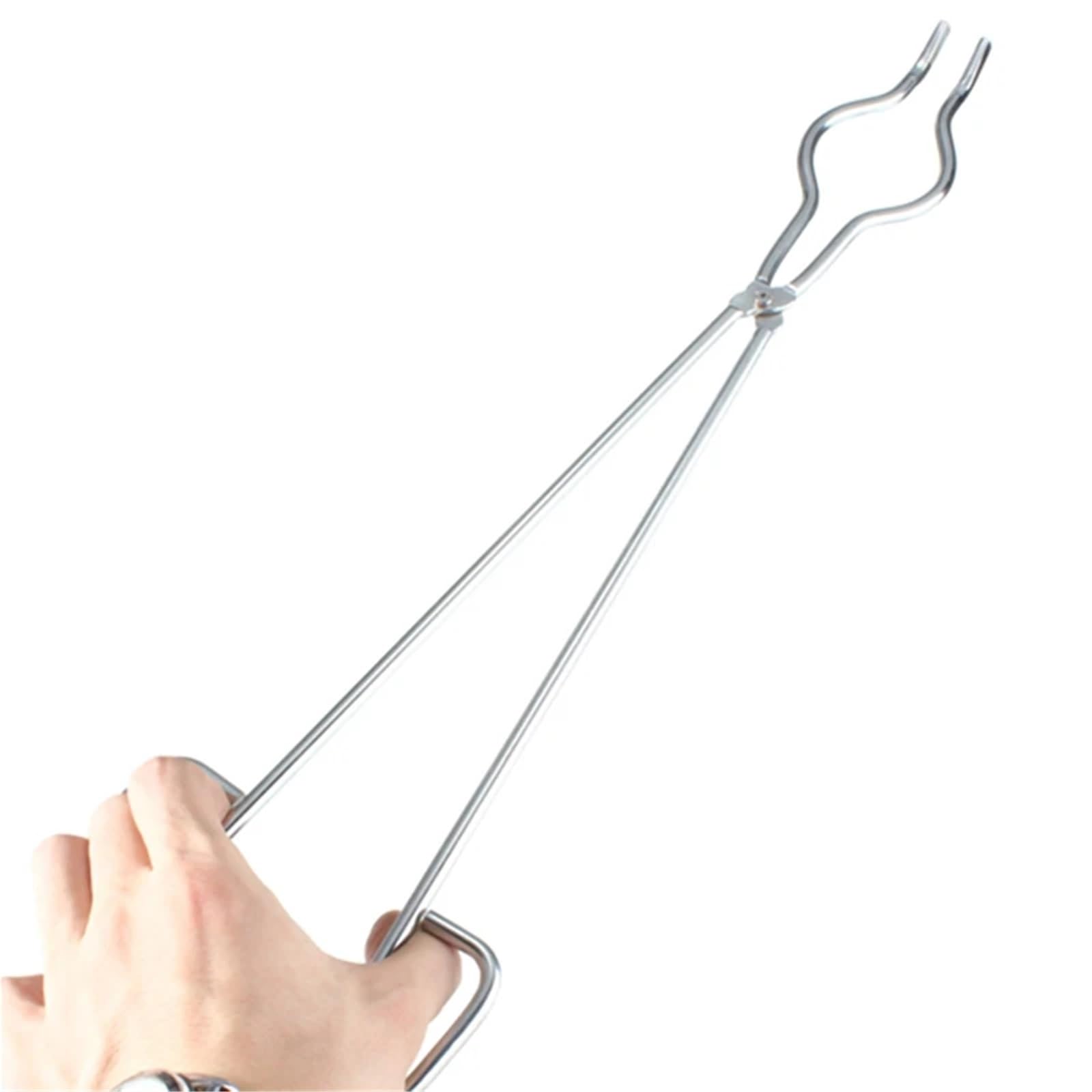 Tiegelzange 45 cm Edelstahl Tiegel Zange Klemme Graphit Schmelzofen Zangen Halter FüR Labor, Industrie