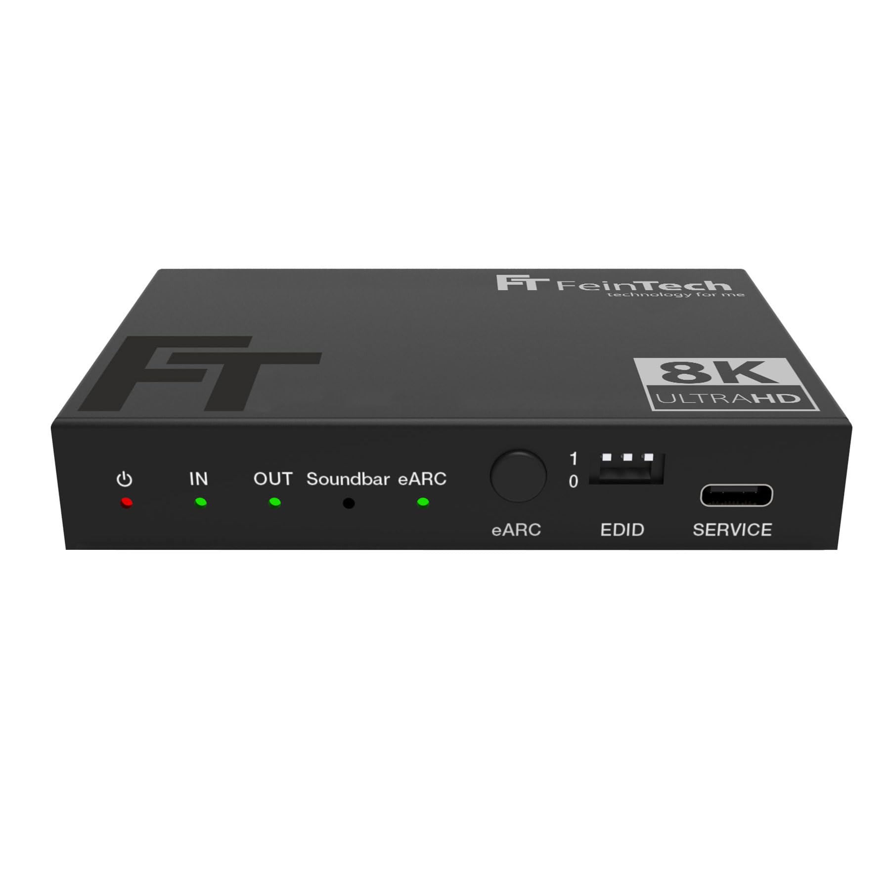 FeinTech AX310 HDMI 2.1 Audio Extractor do soundbar eARC – obsługuje 8K 60 Hz, 4K 120 Hz, VRR, ALLM, Dolby Atmos, DTS, rozdzielacz audio do systemów dźwiękowych z eARC i ARC (1 wejście)