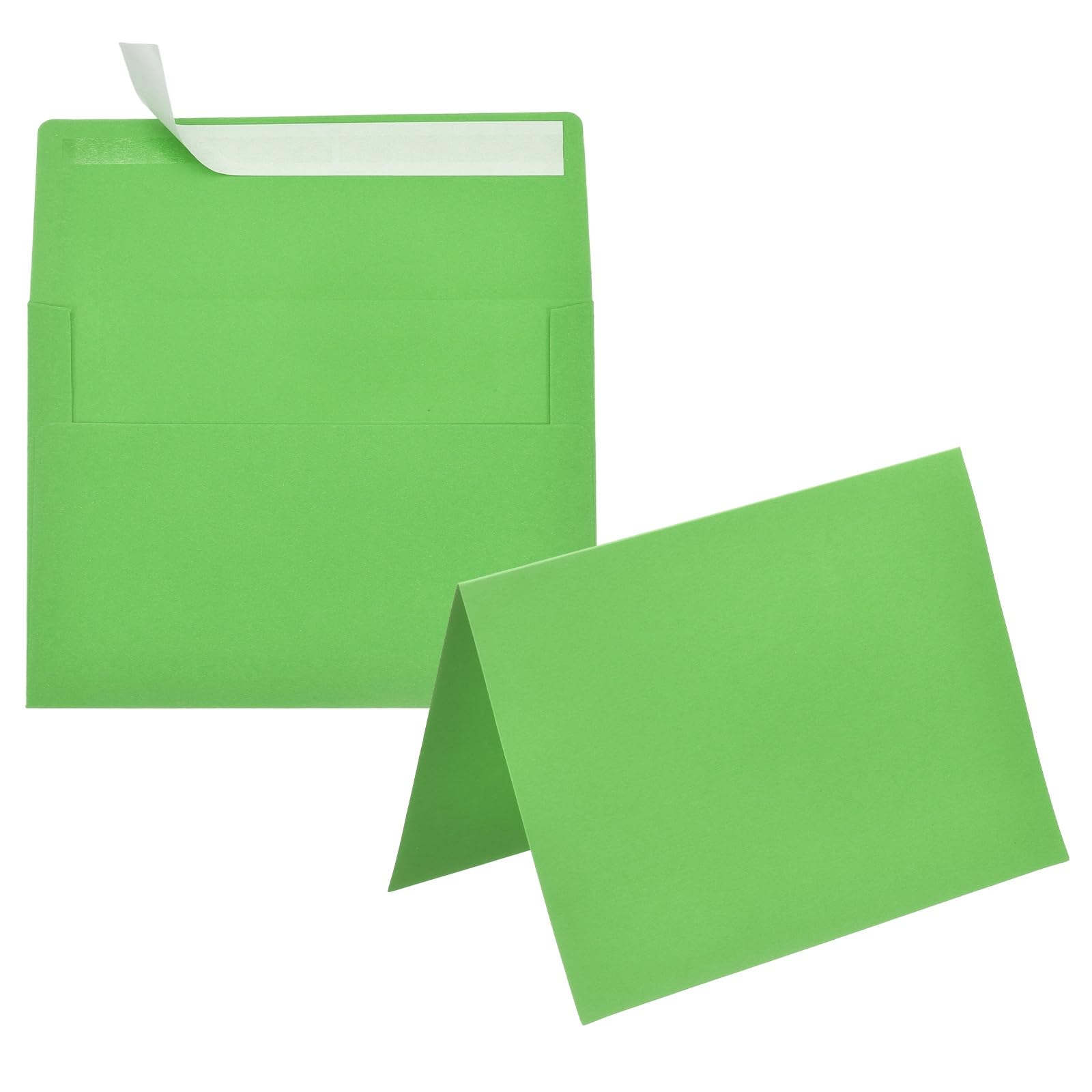 PATIKIL 50Pack Grass Green 4x6 Envelopes with Cards, Self Seal A6 Envelopes with Folded Cardstock for Greeting Cards Wedding Greeting Birthday Invitations Letter Mailing — image 1