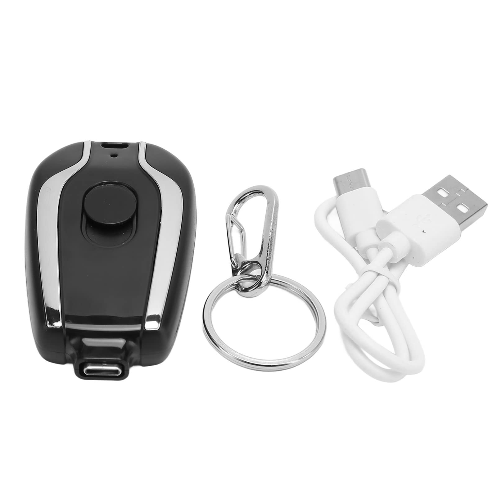 Cuifati Porte-clés Chargeur Portable USB C, 1500mAh Power Pod d'urgence,