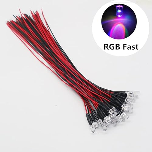 Miniatura 6 de 20 unidslote DC12V F5mm 7.9 in redondo precableado agua claro LED lámpara bombilla pre-cableado emisor diodos para bricolaje decoración del hogar