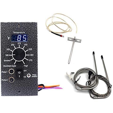 Unifit Digital Temperature Control Panel Kit Replacement Parts for Traeger Pro 20/22/34 Series Wood Pellet Smoker Grills, Including RTD Temperature Probe Sensor and Meat Probe Cover