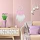 EQLEF Makramee Traumfänger Rosa, Butterfly Dream Catcher Wandbehang Feder Dreamcatcher Fairy Net Ornament für Schlafzimmer Hochzeitsdekoration