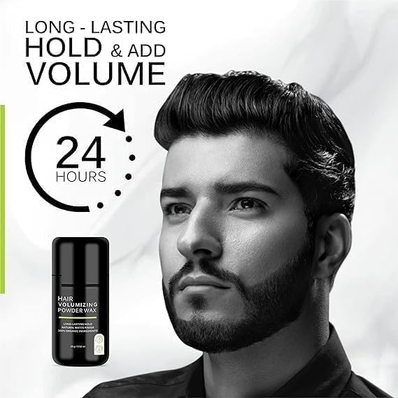 MZ Hair Volumizing Powder Wax - (15g) - 24 Hrs Strong Hold - Natural Matte Finish - 100% Organic Ingredients - Perfect Hair Styling Powder