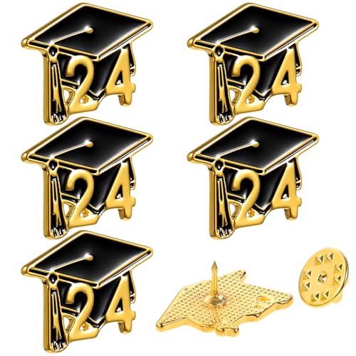 ROMISBABA Pin para Traje de Graduación 5 Piezas, Alfiler Metálico de Gorra Doctoral, Accesorios Masculinos de Bisutería para Ropa, Alfiler Decorativo para Fiesta y Uniforme