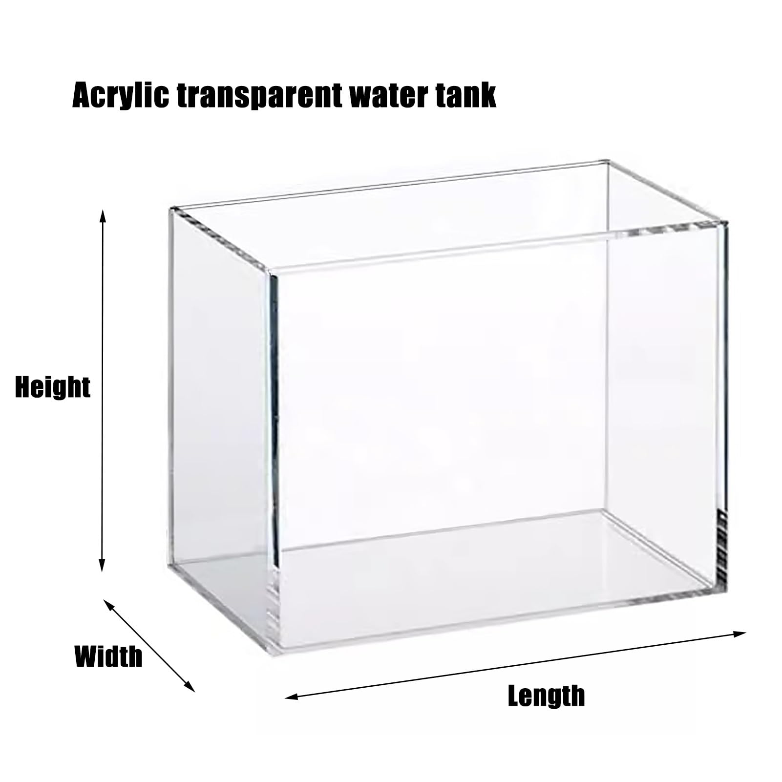 Bandeja acrílica para fotografía, vitrina transparente para publicidad de cosméticos, diseño versátil de tanque de agua