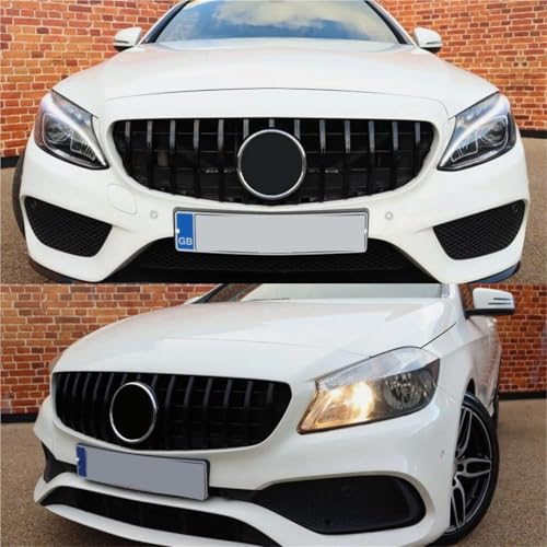 Calandre pour Benz Classe A W176 2016-2018 : finition double latte premium - 3