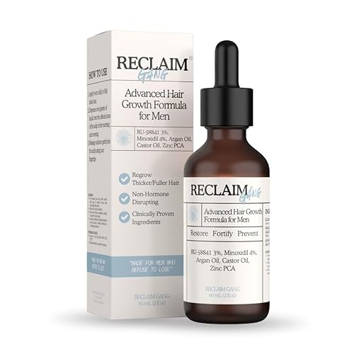 RU58841 + MINOXIDIL (2.0 fl oz) Suero de apoyo al crecimiento del cabello  Promueve un cabello más grueso y lleno con aceites hidratantes naturales