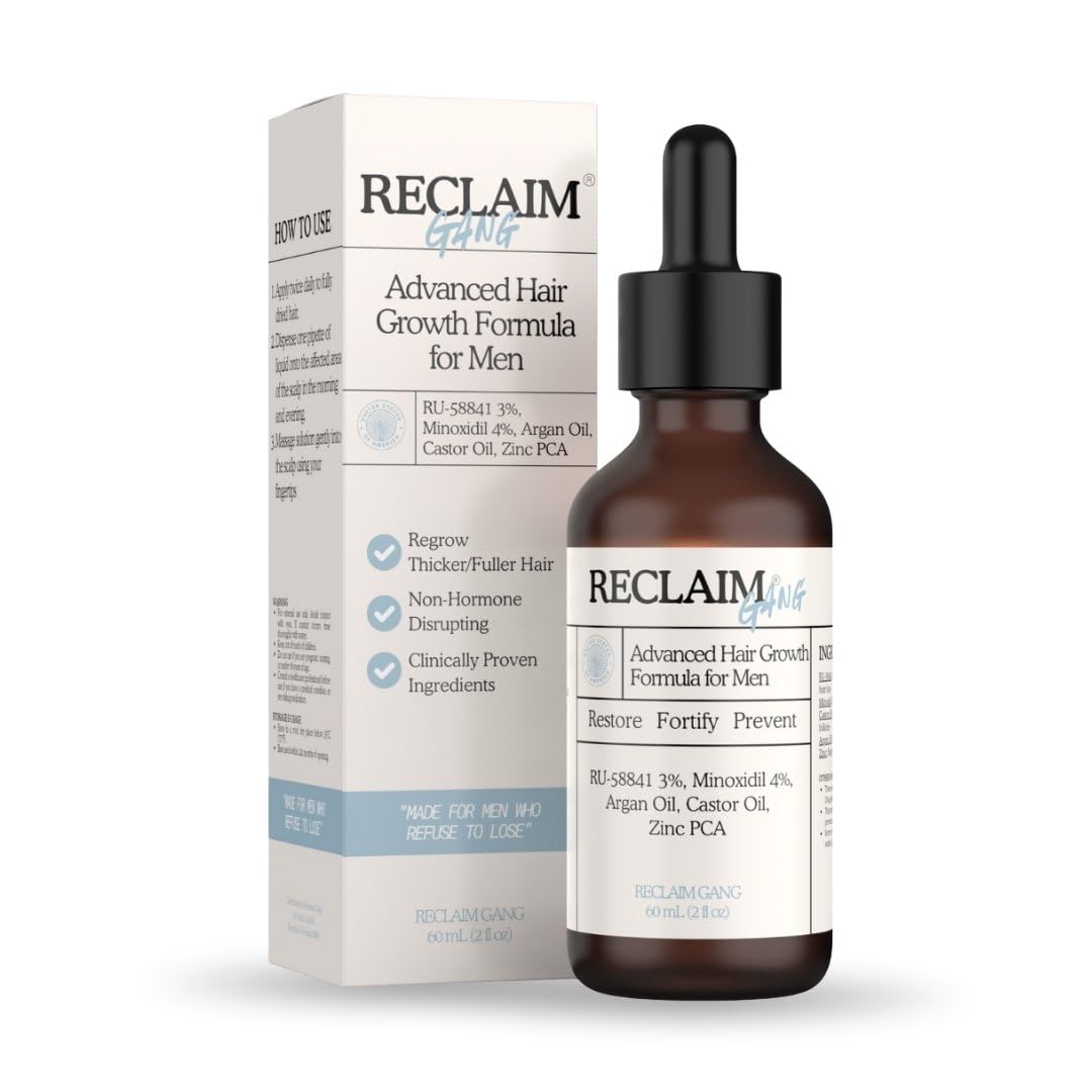 RU58841 + MINOXIDIL (60ml) Hair Growth Support Serum – Promotes Thicker, Fuller Hair with Natural Hydrating Oils