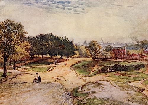 Tableaux poster peinture abstraite St Paul de Hampstead Fulleylove décoration chambre 60x90