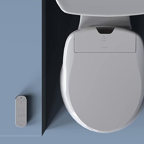 Miniatura 2 de Asiento para inodoro o bidé Brondell Swash 1200, color blanco con doble boquilla de acero inoxidable, agua caliente continua, configuración