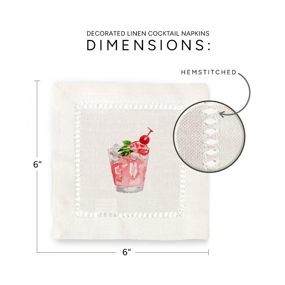 Servilletas decorativas Jolitee de 6x6 pulgadas estilo Cocktail miniatura 5