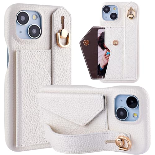 Étui portefeuille iPhone 16 Pro Max blanc anti-chute pour protéger votre écran