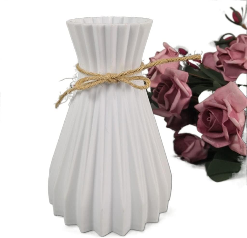 Bzgpmfud One Color Vase Desktop Vases European Anti-Ceramic Flower Room Decorations Unbreakable Ornaments Basket Arrangement