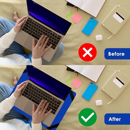 Image of Lap Board for Study | Home | Dining | Office | Laptop | Computer Desk | Reading & Writing | Multi-Purpose | Made in India | (Blue, CUSHION-14X18-BLUE)