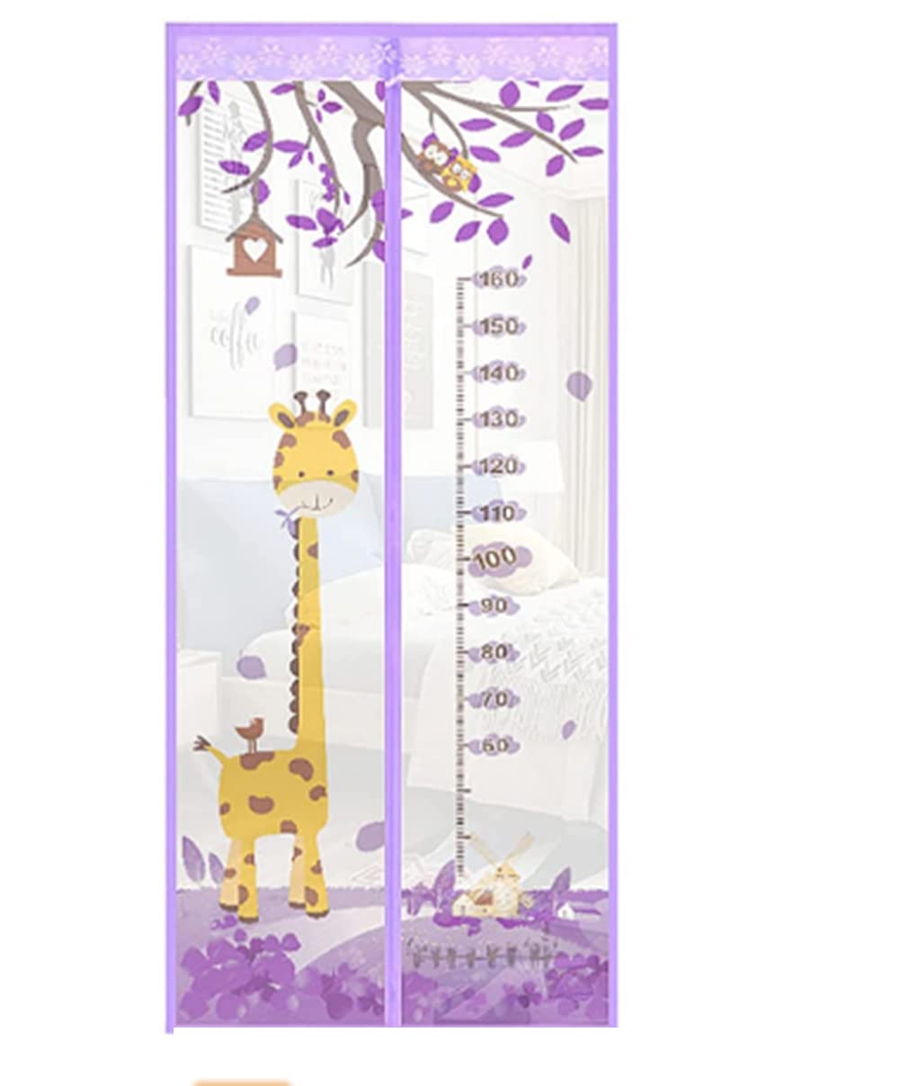 Dadaaa Purple Magnetic Door Screen Fly Insect Door Screen Mesh Curtain Mosquito Net Keeps Bugs & Mosquitoes Out Without Drilling (, 100X210cm)