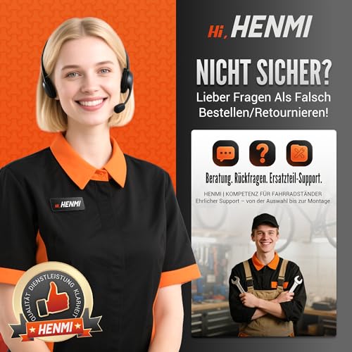 HENMI Fahrradständer 24-29 Zoll, Höhenverstellbar Fahrrad Ständer, rutschfest Seitenständer, Stabil Fahrradständer für Mountainbike, Trekkingrad, Cityrad, Pendlerfahrräder