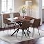 Wood Grain Dining Table + 4 Pu Brown Chairs