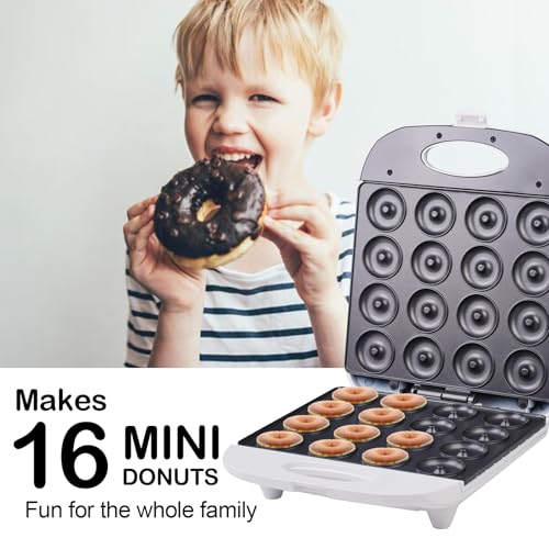 Jzzlsjt 16 Hole Mini Donut Machine, Double Sided Heating Mini Donut Maker Machine,1400W Perfect For Breakfast thumb #1