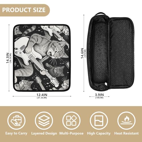 Bolsa de viaje para herramientas de cabello para mujeres con tapete extraíble resistente al calor, impermeable y portátil para planchas de pelo, alisadoras y rizadores miniatura 4