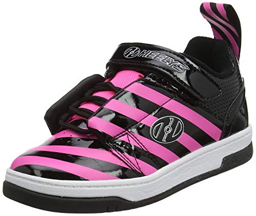 Heelys Rift (he100628), Zapatillas para Niñas, Negro (Black/Hot Pink/Stripe Black/Hot Pink/Stripe), 34 EU