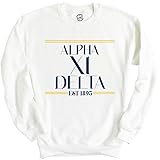 Kite and Crest Alpha Sigma Alpha Sweatshirt - Alpha Sigma Alpha Greek Harmony Sorority Crewneck Sweatshirt White
