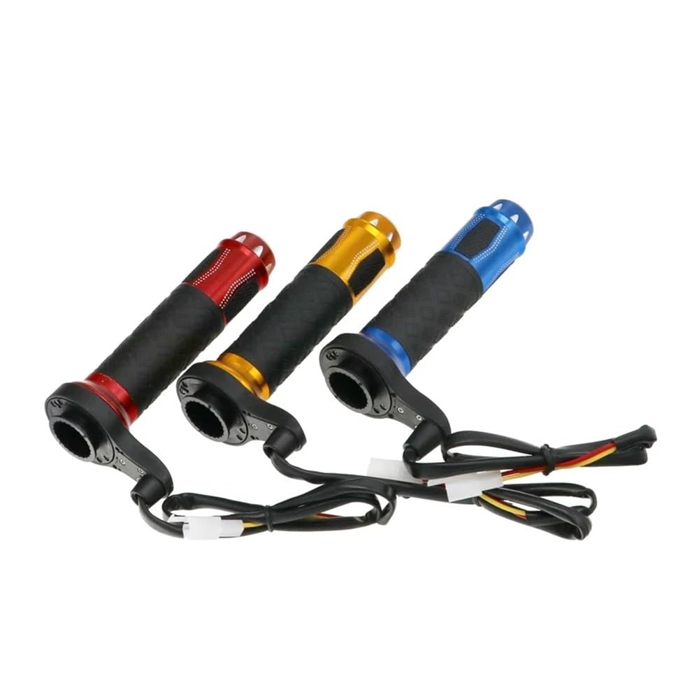 Housses poignée Moto Poignées Chauffantes Moto, VTT, Scooter, 22 Mm, 7/8", Accessoires De Remplacement pour Guidon, 12 V(Black)