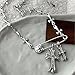 Silver Cross Necklaces for Women Y2K Safety Pin Gothic Cross Cubic Zirconia Pendant Necklace, Aesthetic Necklace Punk Goth Jewelry for Women Men