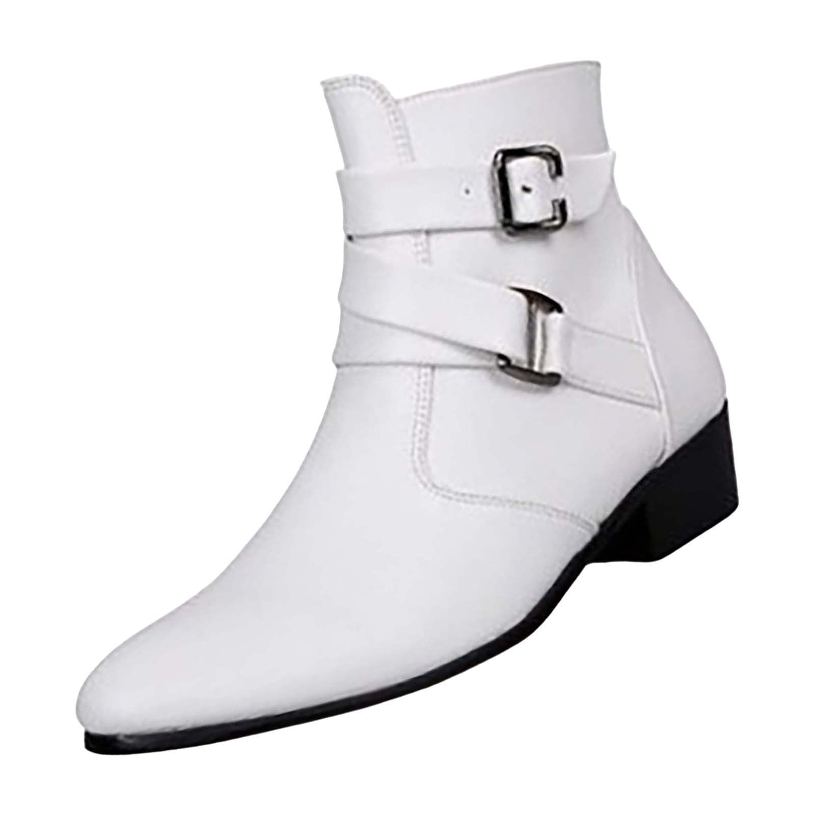Generisch Stiefel Herren Mit Schnalle,Chelsea Boots Herren Mit Hohen Absatz