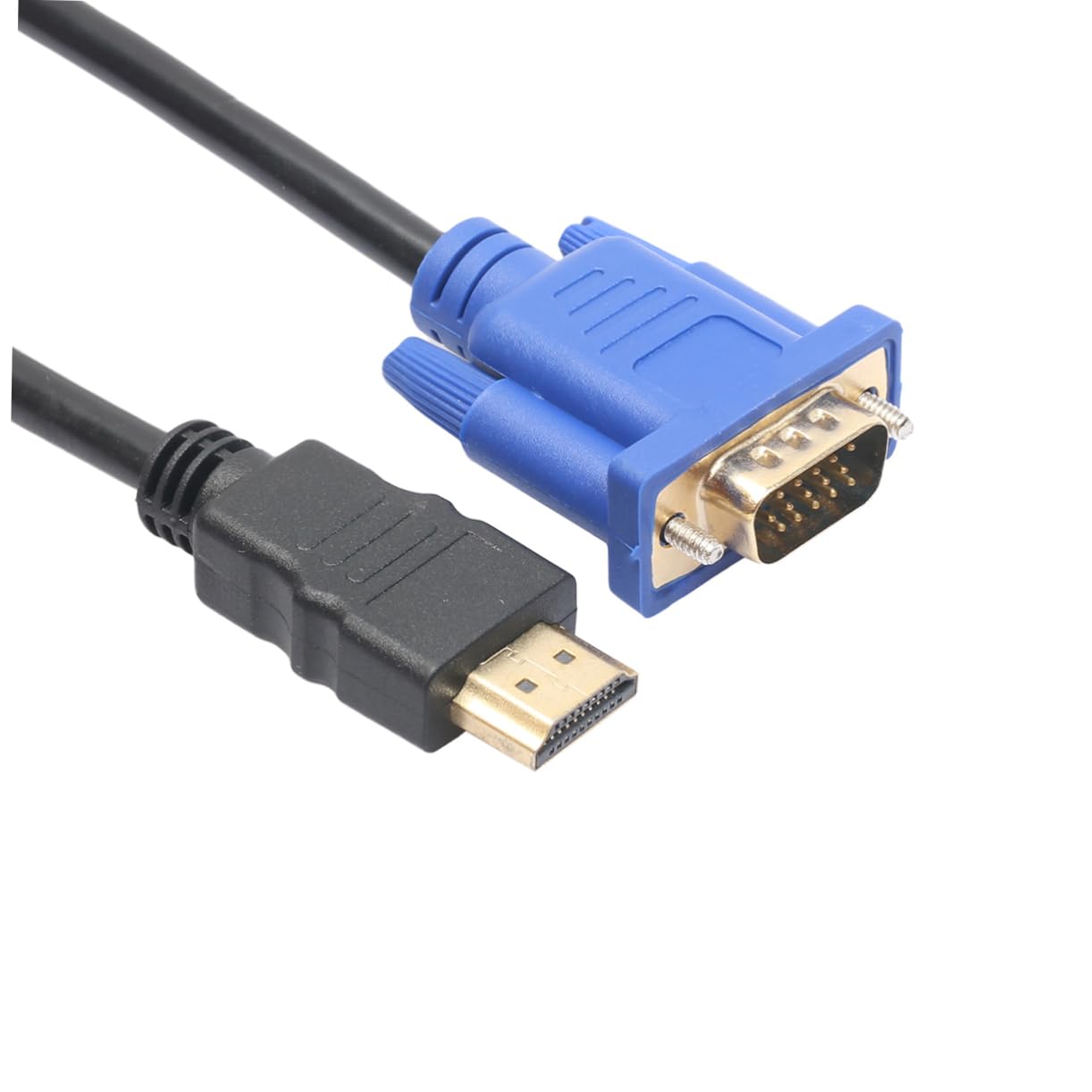 KONTONTY Gold Male to Vga D- Sub Video Converter to Adapter Cable to Cable for Computer 1080p Male to Male to Video Adapter Male to- 15 Male to Connector Displayport to Adapter to Cord