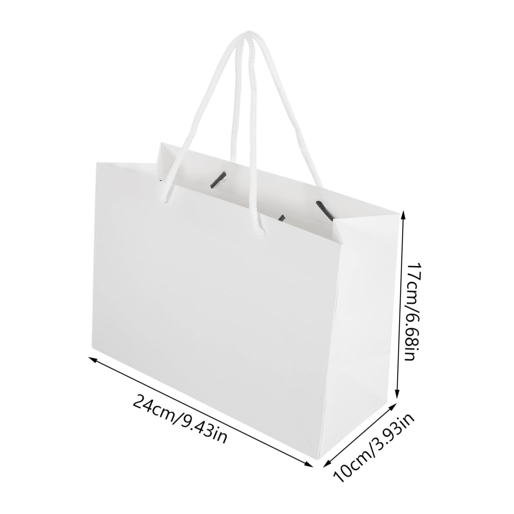 Amosfun 20 Stück Teiliges Geschenktüten aus Weißem Kraftpapier mit Henkel Wiederverwendbare Party Treat Bags für Geburtstag Hochzeit Shower Vielseitige Geschenkverpackung für Süßigkeiten