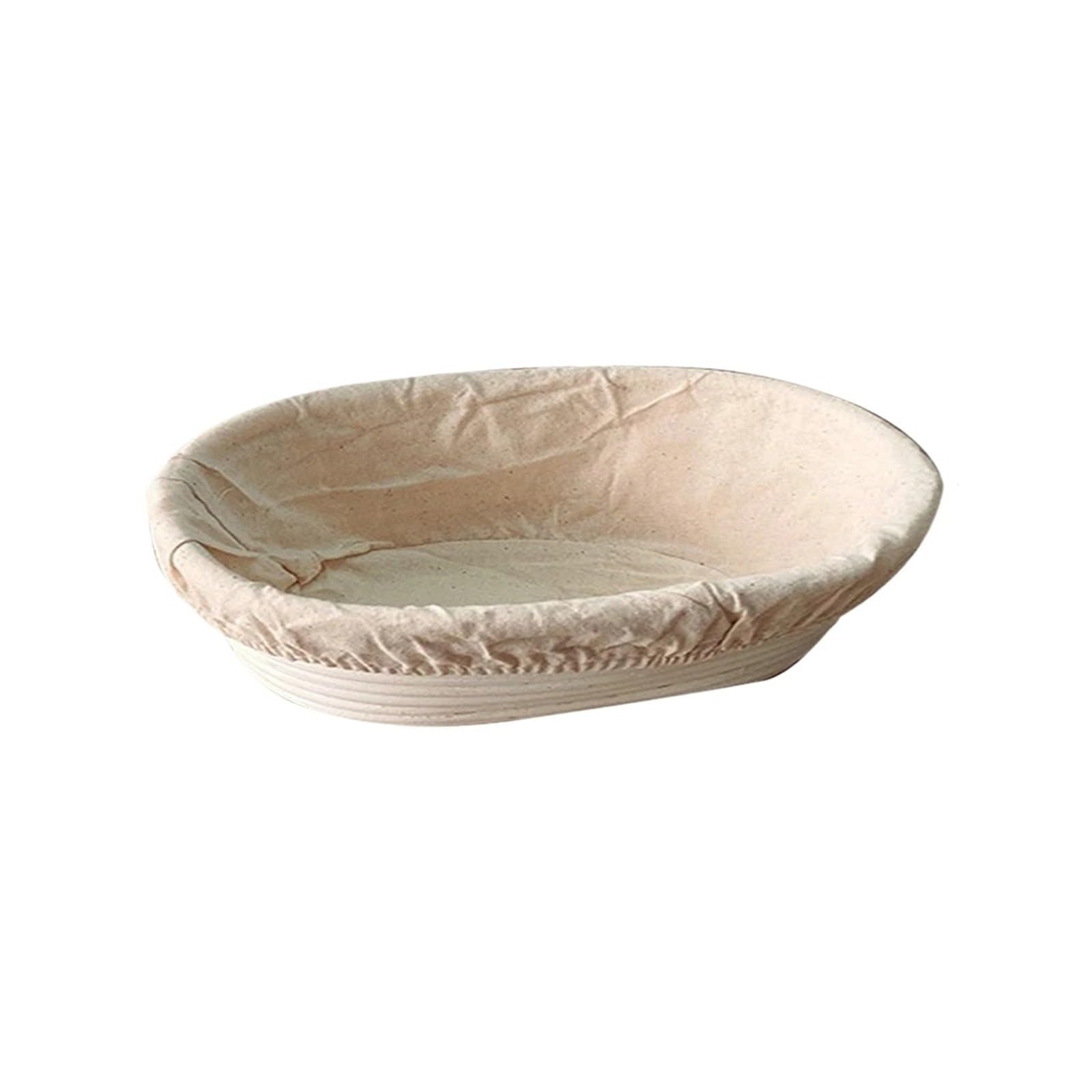 Banneton de mimbre ovalado la cesta prueba masa del pan for hornada casera(F)