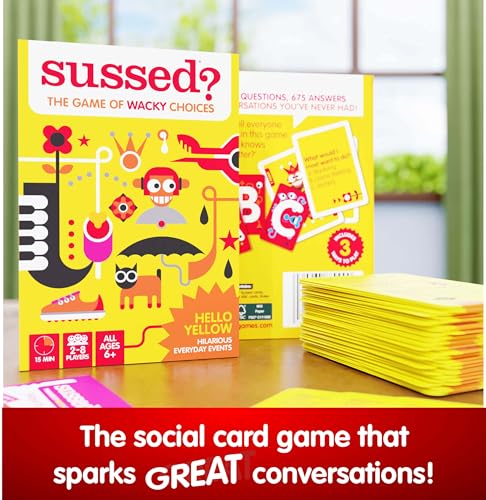 SUSSED-The-Wacky-What-Would-You-Do-Social-Card-Game-Fun-Easy-for-Kids-Easter-Basket-Stuffer-Family-Travel-Game-Road-Trip-Activity-Ages-6-Up-Yellow-Pack SUSSED The Wacky What Would You Do Social Card Game Fun Easy for Kids Easter Basket Stuffer Family Travel Game Road Trip Activity Ages 6 Up Yellow Pack