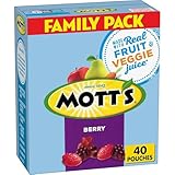 Mott's Berry Fruit Flavored Snacks, Valentine's Day, Gluten Free, Family Pack, 40 Ct, 32 oz