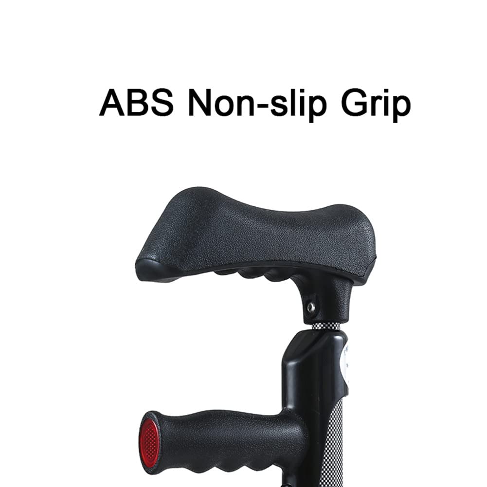 Kule pod pachami Regulowane dla dorosłych, medyczne laski do chodzenia, aluminiowe kule ergonomiczne, osoby starsze, osoby niepełnosprawne, odpowiednie do wzrostu 140-185 cm / 4