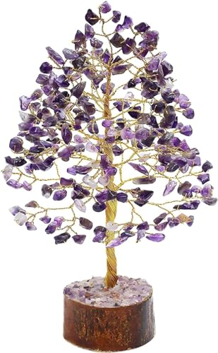 Image of ZAICUS Amethyst Crystal Tree Gemstone Healing Home Decor