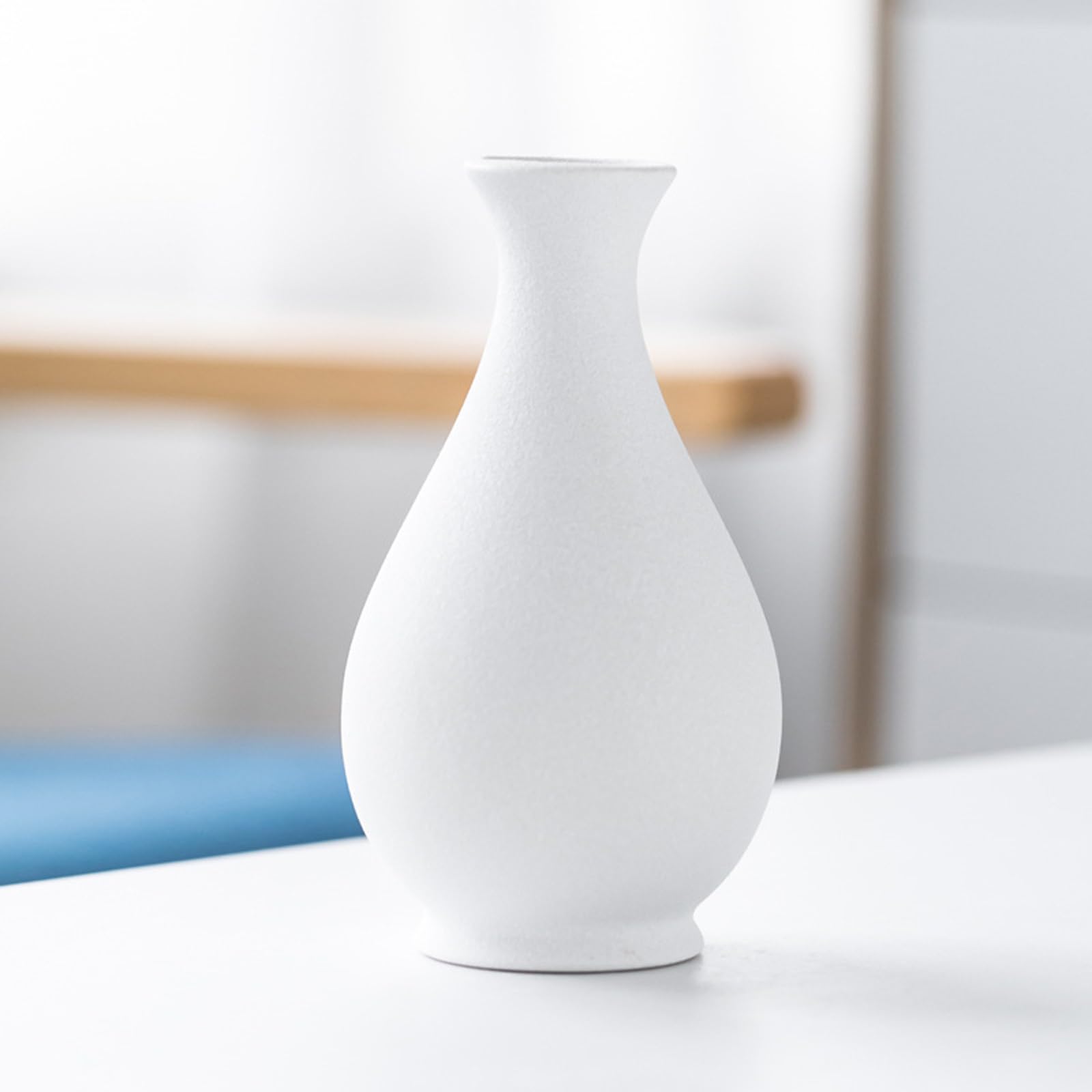 Ceramiczny wazon Dekoracyjny domowy wazon Nowoczesny mały wazon Dekoracyjny wazon buszel, elegancka dekoracja stołu Prezent na Dzień Matki dla mamy,White