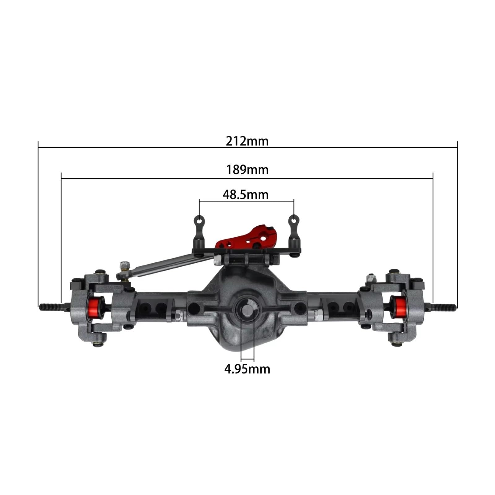 Compatible con Axial para SCX10 4WD D90 1/10 RC para Rock Crawler Car Upgrade Parts Accesorios Metal CNC Eje Delantero Trasero Piezas