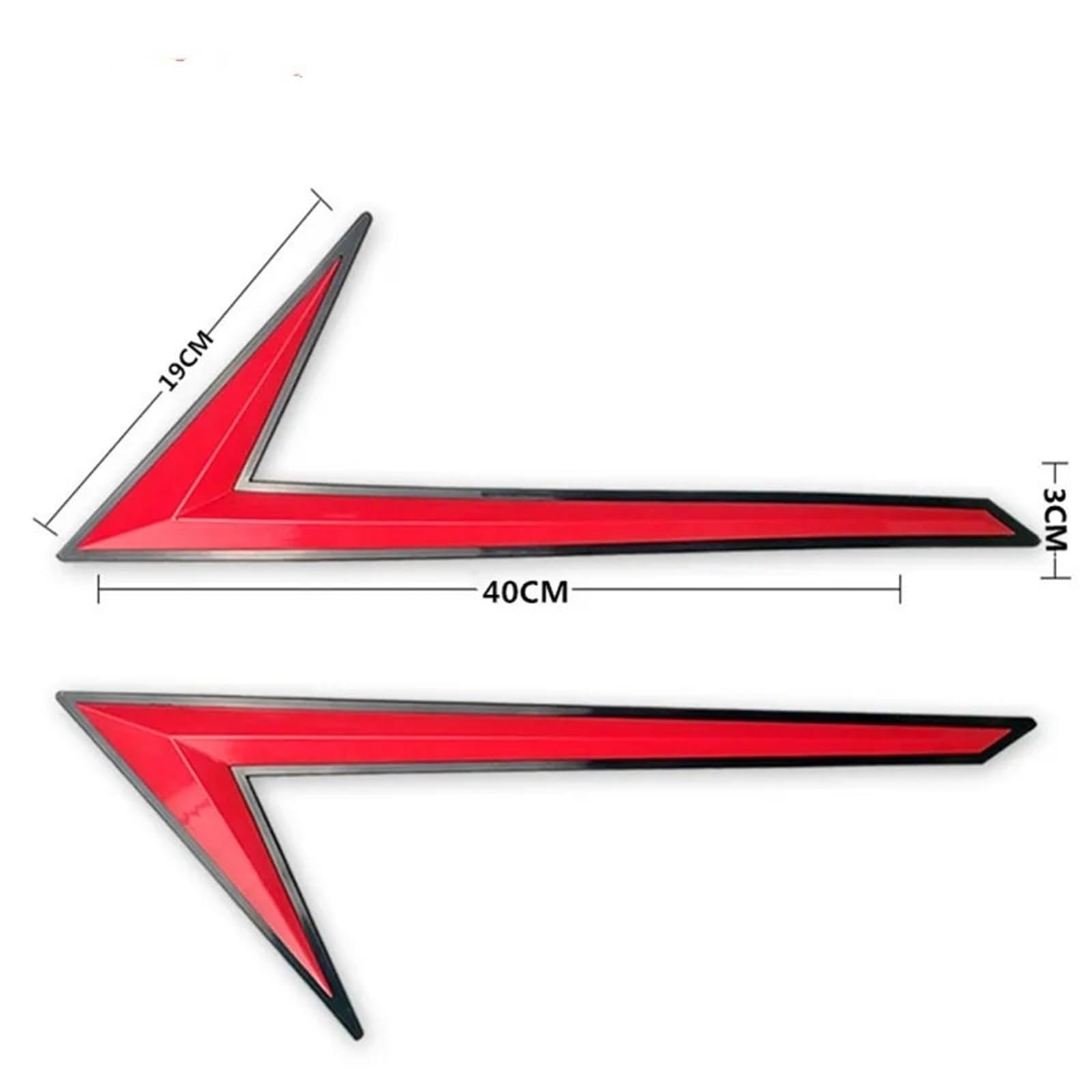 Parabrisas de Ventana Lateral Trasero Ajuste para Parachoques Universal, Protector antiarañazos, Tira de protección Decorativa para Esquinas(Black Red)
