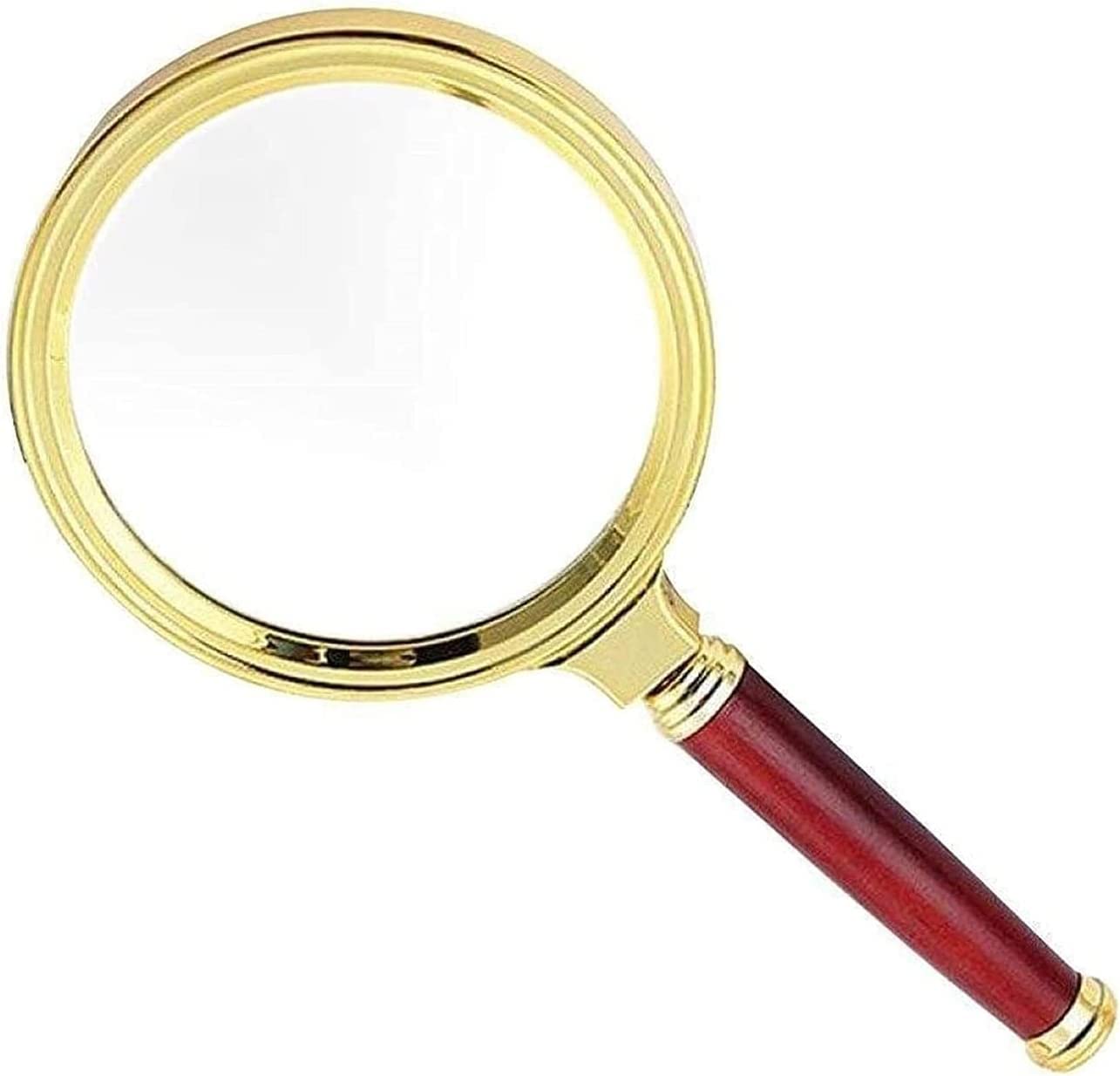 SaryEdge Magnifying glass High Recognition, Suitable for Reading Books for The Elderly, Identification, Gold, 60mm 15X Hand-held Magnifying Glass with HD Magnifier,