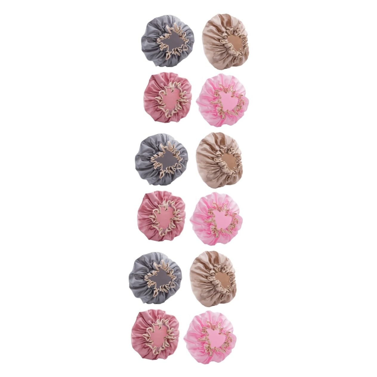 FRCOLOR 12stücke Teiliges Wasserdichte Duschhauben Aus Doppellagigem Material Zum Schutz Der Haare Beim Baden Für Beauty-salons Und Zuhause Champagner Und Mauve Erhältlich