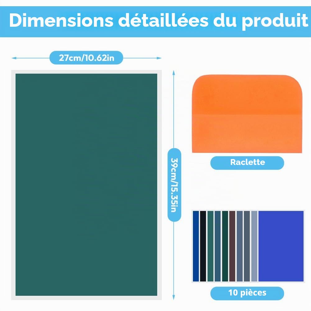 Lot de 10 papiers de couleur pour machine de gravure laser, papier de marquage et de marquage laser, 27 x 39 cm, papier de marquage gravé au laser, papier de marquage pour le marquage et la gravure