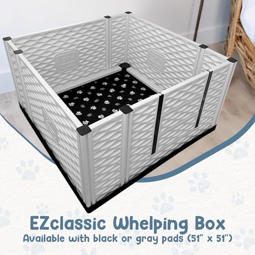 Image of EZwhelp EZclassic Dog Whelping Box - Washable Pee Pad, Large 48 inchx48 inchx28 inch