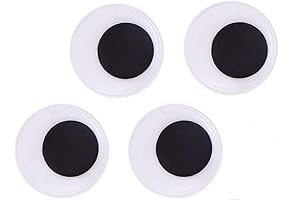Round Black 2 Inch Googly Eyes Pack of 12
