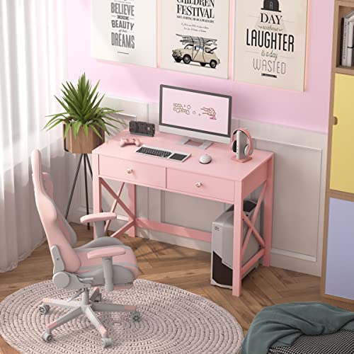 Wiberwihomeofficedeskwithdrawersmodernwritingcomputerdeskforbedroomsmallpinkmakeupvanitytabledeskforgirlsstudytableforhomeoffice  Urban Country Home Decor Wiberwi home office desk with drawers modern writing computer desk for bedroom small pink makeup vanity table desk for girls study table for home office  urban country home decor