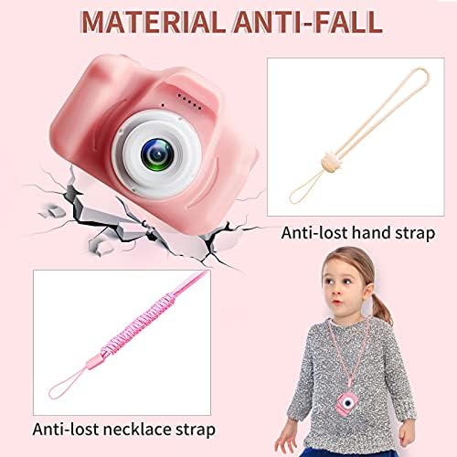 Kids Digital Camera Mini Rechargeable Child camera Kiddie Zoom Camera For Boys Girls Birthday Toy Gifts 3-12 Year Old Kids Video Camera 2 Inch Hd Screen 1080P 32GB TF Card Children's Camera