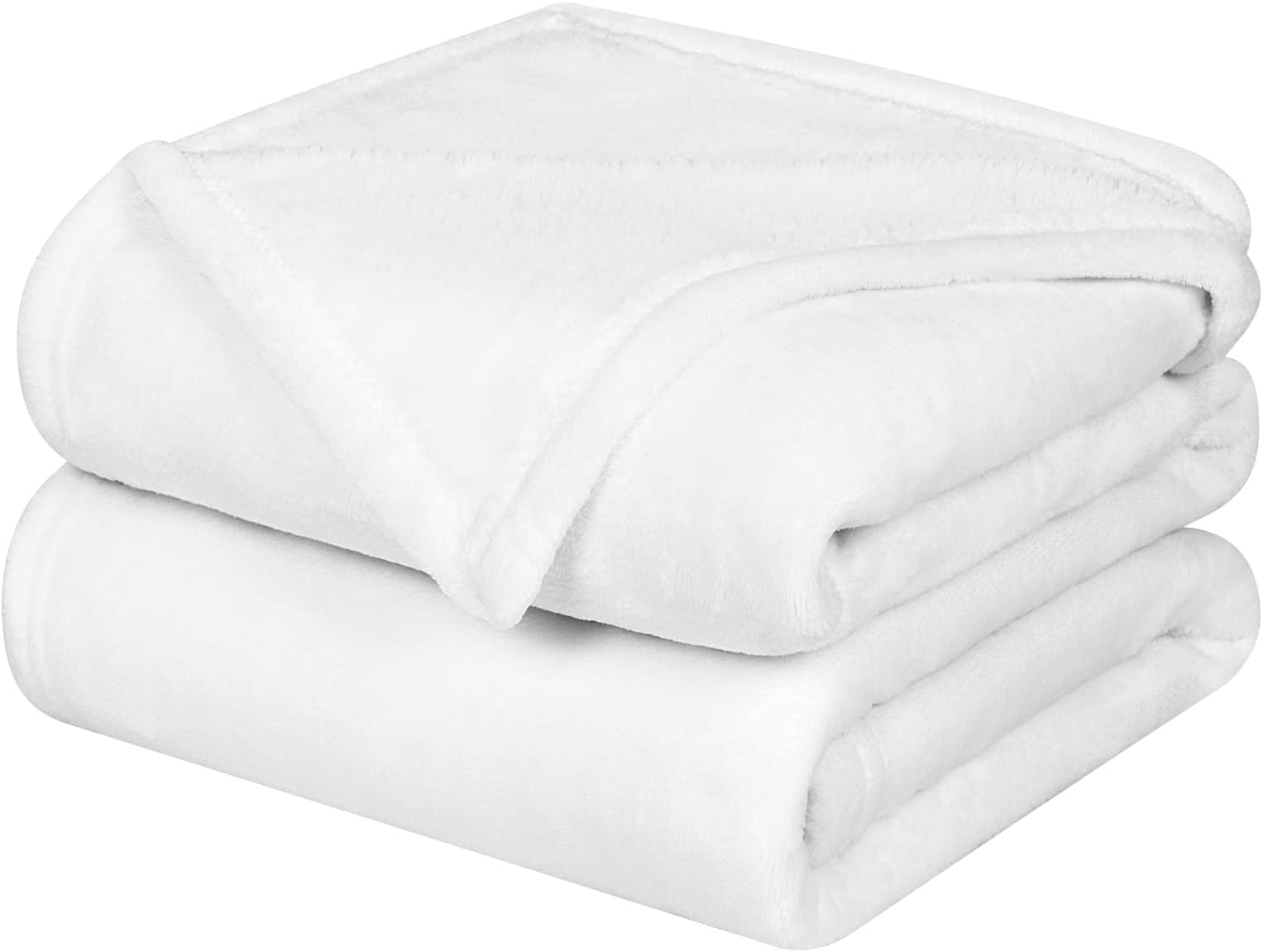 Yastouay Fleece Throw Blanket, Super Soft Lightweight Cozy Luxury Flannel Bed Blanket, Fluffy Plush Couch Blanket Throw for All Seasons (White, 50x60 inches)