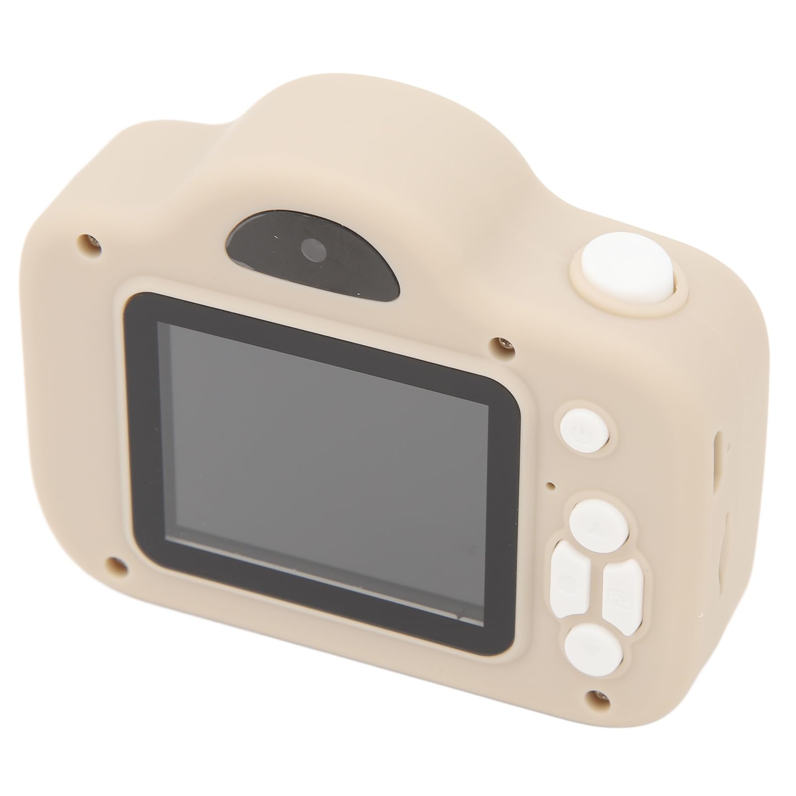 Kids Digital Camera ABS Silicone Fun Play Kids Camcorder Toy 2 Inch Screen 1080P Dual Lens for Photography (Grey)